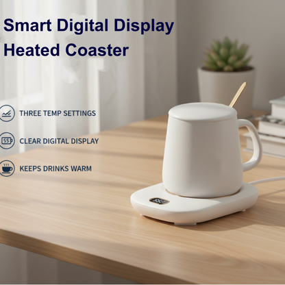 Smart Digital Display Heated Coaster