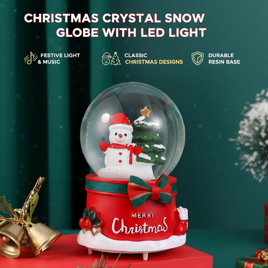 🎅🎁Christmas gifts 🎉Christmas Crystal Snow Globe with LED Light