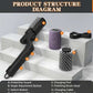 Cordless electric grill brush cleaner