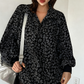 Women's Leopard Print Half Zip-Up Sweatshirt