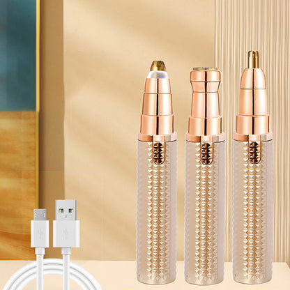 Portable multifunctional electric eyebrow trimmer