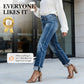 Women's High-Waist Straight-Leg Stretch Jeans
