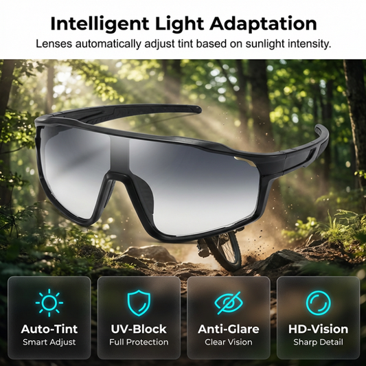 🌟New for 2026: up to 50% off!🌟Photochromic sports sunglasses for outdoor use