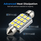 🚗20-Piece LED Car Lighting Kit: Includes roof lights, T10 parking lights, dual-tip reading lights, license plate lights, and interior lights