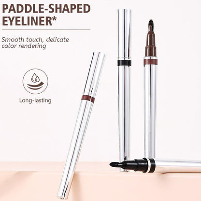 Eyeliner with a sticky sponge tip