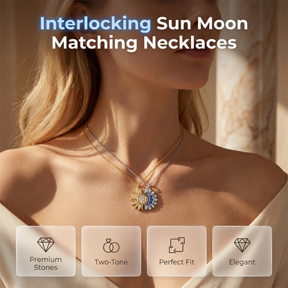 💐50% OFF! Sun & Moon Pendant Necklace – Wear Either Side Depending on Your Mood ☀️🌙【Limited Offer】