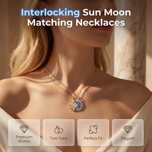 💐50% OFF! Sun & Moon Pendant Necklace – Wear Either Side Depending on Your Mood ☀️🌙【Limited Offer】