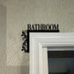 Floral Bathroom Topper Sign