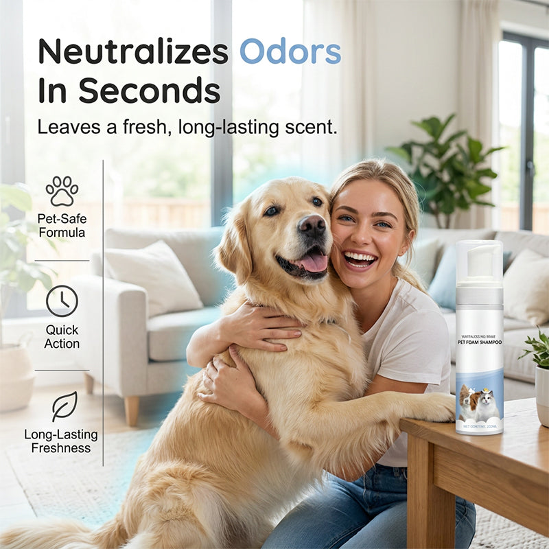 Waterless No-Rinse Pet Foam Shampoo