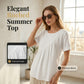 Women's Short Sleeve Asymmetrical Ruched Top