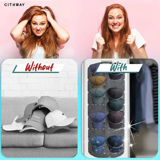 🧢LAST DAY SALE: ONLY ￡8.99!!🎁✨Hanging hat rack with multiple pockets