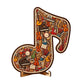 🎼 Musical Note Wooden Jigsaw Puzzle — Unique Design, Perfect Gift for Music Enthusiasts