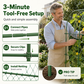 🌱50% OFF NOW! Modular Arched Plant Trellis System, Stable Arch Support Trellis, Rust‑Resistant Galvanized Steel, Adjustable Width & Height for Climbing Vegetables Cucumber Vine Plants