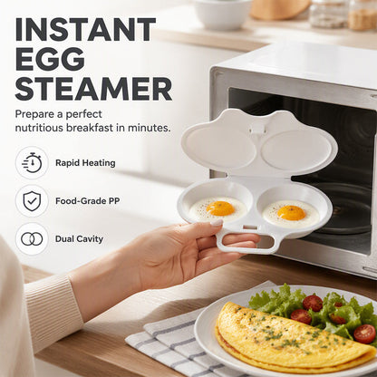 ⏳🔥LIMITED-TIME 60% OFF! ⏰Microwave Egg Poacher with Lid & Handle