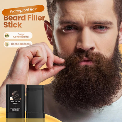 🧔50% OFF NOW! Waterproof Hair & Beard Filler Stick – Long-Lasting Beard Patch Filling Pen, Gentle Odorless Beard Color Stick for Sparse Beard & Hairline