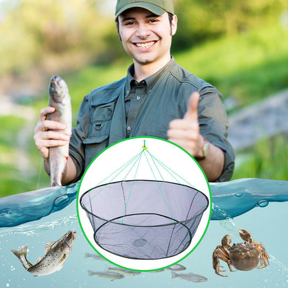 🎁💥LAST DAY SPECIAL PRICE!-￡8.99!!🌊 Portable Foldable Hand Casting Fishing Net with Rope