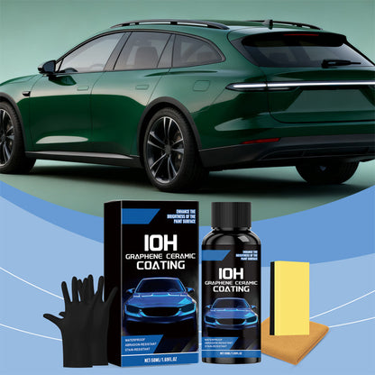 🚗50% OFF NOW! Waterproof Anti‑Scratch Graphene Ceramic Car Coating Kit, High Gloss Paint Surface Protection Liquid, Stain‑Resistant Car Paint Care Set with Application Accessories