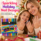 12 Pack Dual Tip Glitter Markers and Highlighters Set 24 Colors Double Ended Soft Brush Tip Pens for Student Art Drawing