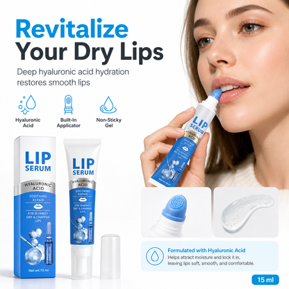 💋💧 Hyaluronic Massage-Head Lip Gel — Deep Hydration & Instant Repair ✨